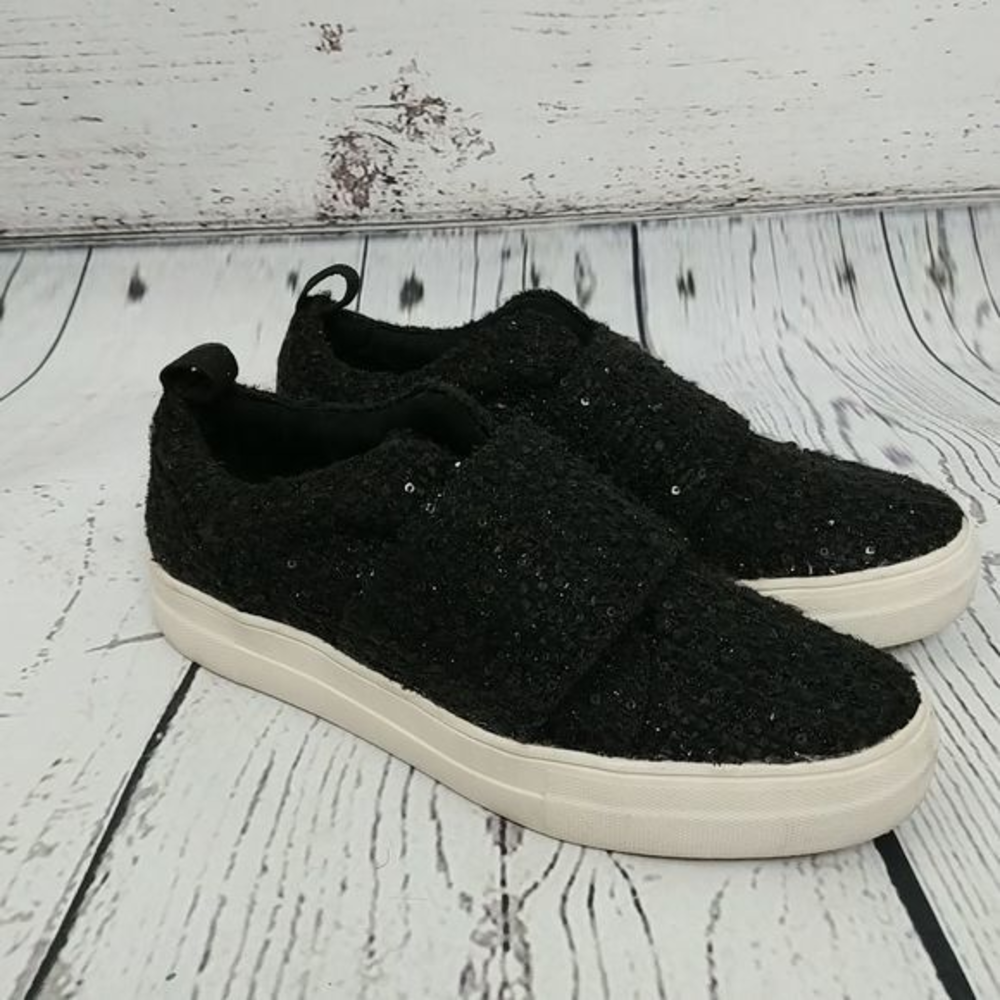 DV by Dolce Vita Larma Black Slip On Sequin Sneakers